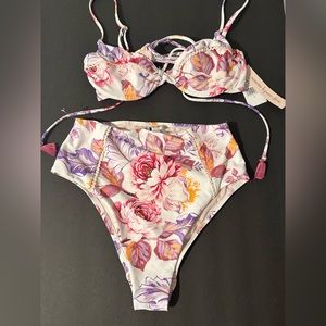 Brand new with tags, high rise two piece swim suit!